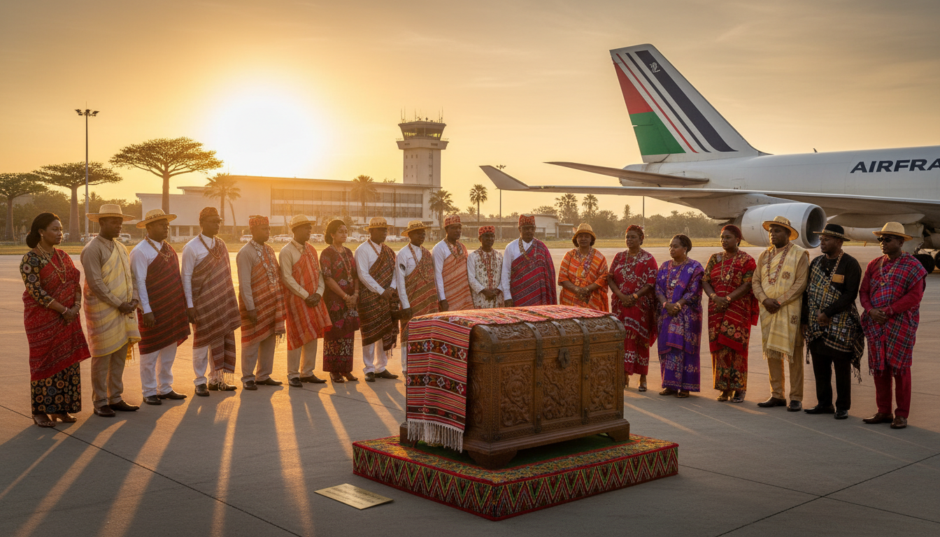 O retorno está previsto para 26 de agosto: o crânio do rei Sakalava está voltando para Madagascar vindo da França.